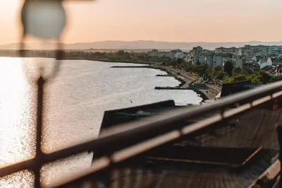 a view of a river from a bridge at Saint George Hotel & Medical Spa in Pomorie