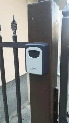 a toaster on the side of a fence at De Luxe Studio Burgas, City Center in Burgas City