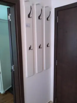 a closet with four doors with horse antlers on it at Villa Gracia in Ravda