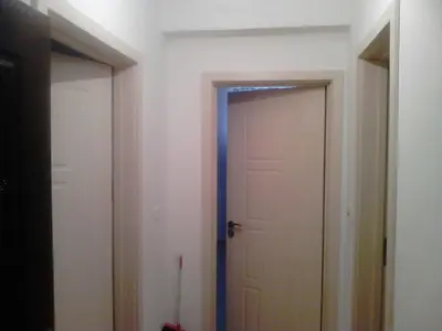 a hallway with a door and a doorframe at GoodRest Nesebar in Nesebar