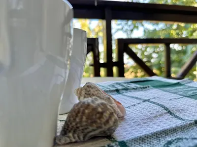 a stuffed animal is sitting on a bed at Menada Imperial Heights Villas in Sunny Beach
