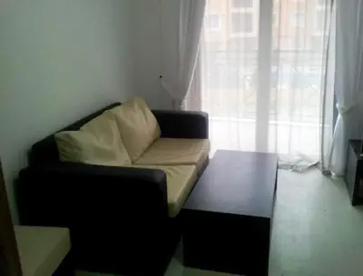 a living room with a couch and a coffee table at Rainbow 3 Apartment-studio 223 in Sunny Beach