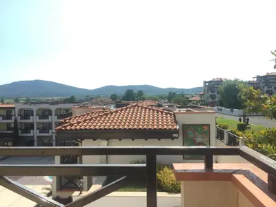 a view from the balcony of a building at Apartment on the sea at St Nikolas Complex-Elena in Chernomorets