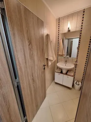 a bathroom with a toilet and a sink at Alex Studio, Sozopol, Kavaci in Sozopol