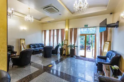 a waiting room with couches and chairs at Viand Hotel - All Inclusive in Sunny Beach