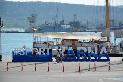 a sign that says support americana on the side of a boat at Unbeatable Location - New Lux Apartment Varna beach by Flat Mаnager in Varna City