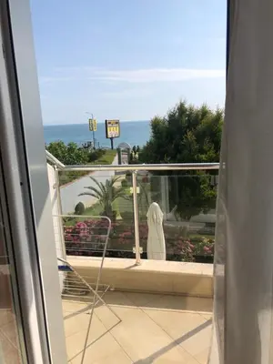 a view of the ocean from a balcony at Villa St Anna in Sozopol