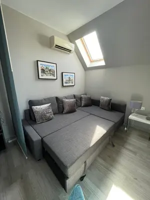 a large bed in a room with a window at SP Luxury Loft 28 in Ravda