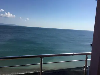 a view of the ocean from a cruise ship at Hotel Sunny Bay Pomorie in Pomorie