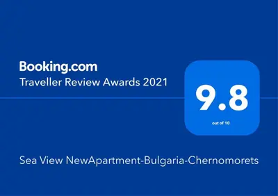 a blue box with the text sea view new apartment blueprint diamonds at Sea View NewApartment-Bulgaria-Chernomorets in Chernomorets