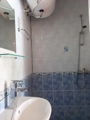 a bathroom with a sink and a shower at Vega Village Ap A8 in Sveti Vlas