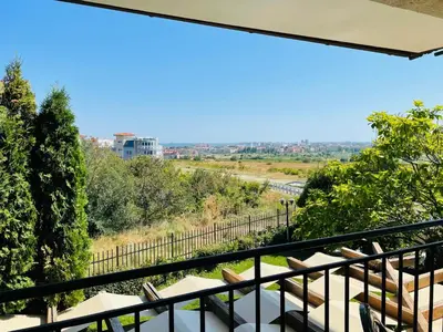a view from the balcony of a house at Apartment Doris in Sunny Beach