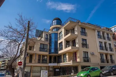 a building with an observatory on top of it at Minimalistic 1BR flat with a Parking spot in Varna City