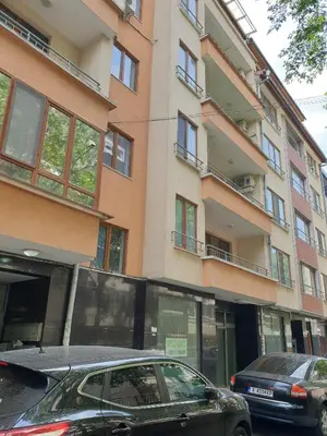 a car parked in front of a building at Студио Бургас 2 in Burgas City