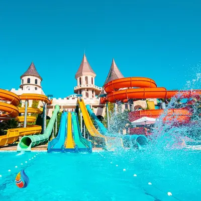 a water park at the disneyland resort at Apartament with See View in Sveti Vlas
