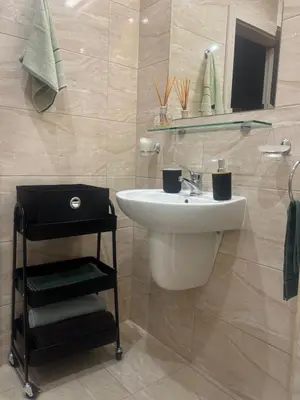 a bathroom with a sink and a mirror at Studio in Sveti Vlas