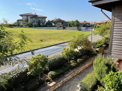 an aerial view of a garden with bushes and trees at Sozopolis Cliffs Luxury Seaview Villa in Sozopol