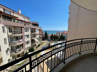 a view from the balcony of a building at Cozy 1BD Apartment with a Lovely Sea View by Flat Mаnаger in Sveti Vlas