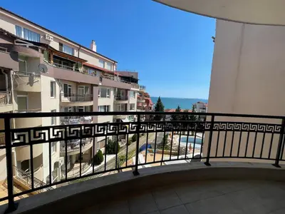 a view from the balcony of a building at Cozy 1BD Apartment with a Lovely Sea View by Flat Mаnаger in Sveti Vlas