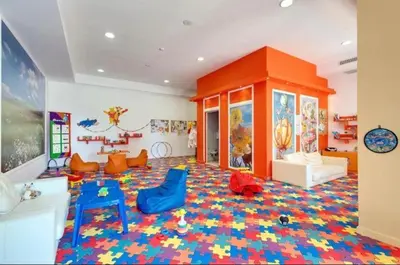 a childs room with a lego play room with a room at ROYAL BEACH & APARTAMENT in Sunny Beach