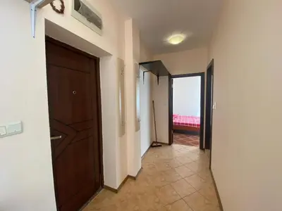 a hallway with a door and a room at BALKAN BREEZE 15 Apartment in Sunny Beach