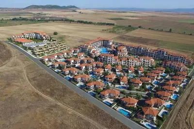 an aerial view of a residential estate at Homely, 2 Bed Apt, 4* Vineyards in Kableshkovo